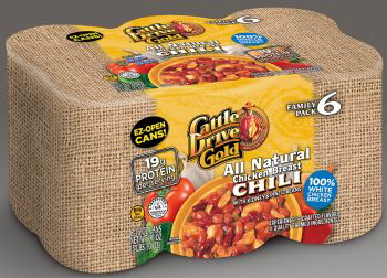 Cattle Drive All Natural Chicken Chili-Kidney-Pinto 6-15oz Shrink rendering-350w