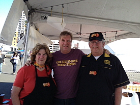 Pete with Chili Society Grandmasters Skip and Dionne