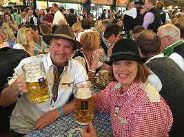 Pete and Nancy Burke at October Fest (Nice Hats!)