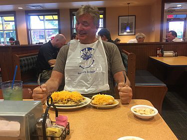 Now that there's one big plate of Skyline Chili with a Skyline Chili Dog