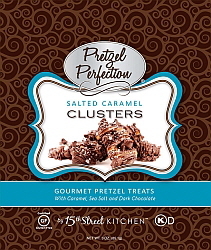PretzelPerfection's Sallted Caramel Clusters, with Caramel, Sea Sale and Dark Chocolate